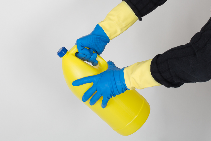 Blue-Yellow Bicolor Neoprene Glove